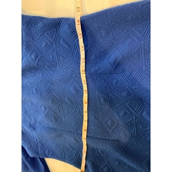 Monroe & Main Blue 3/4 Sleeve Boat Neck Textured Dress Size Small - Picture 11 of 13